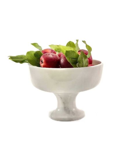 میوه خوری سنگی پایه دار - سفید